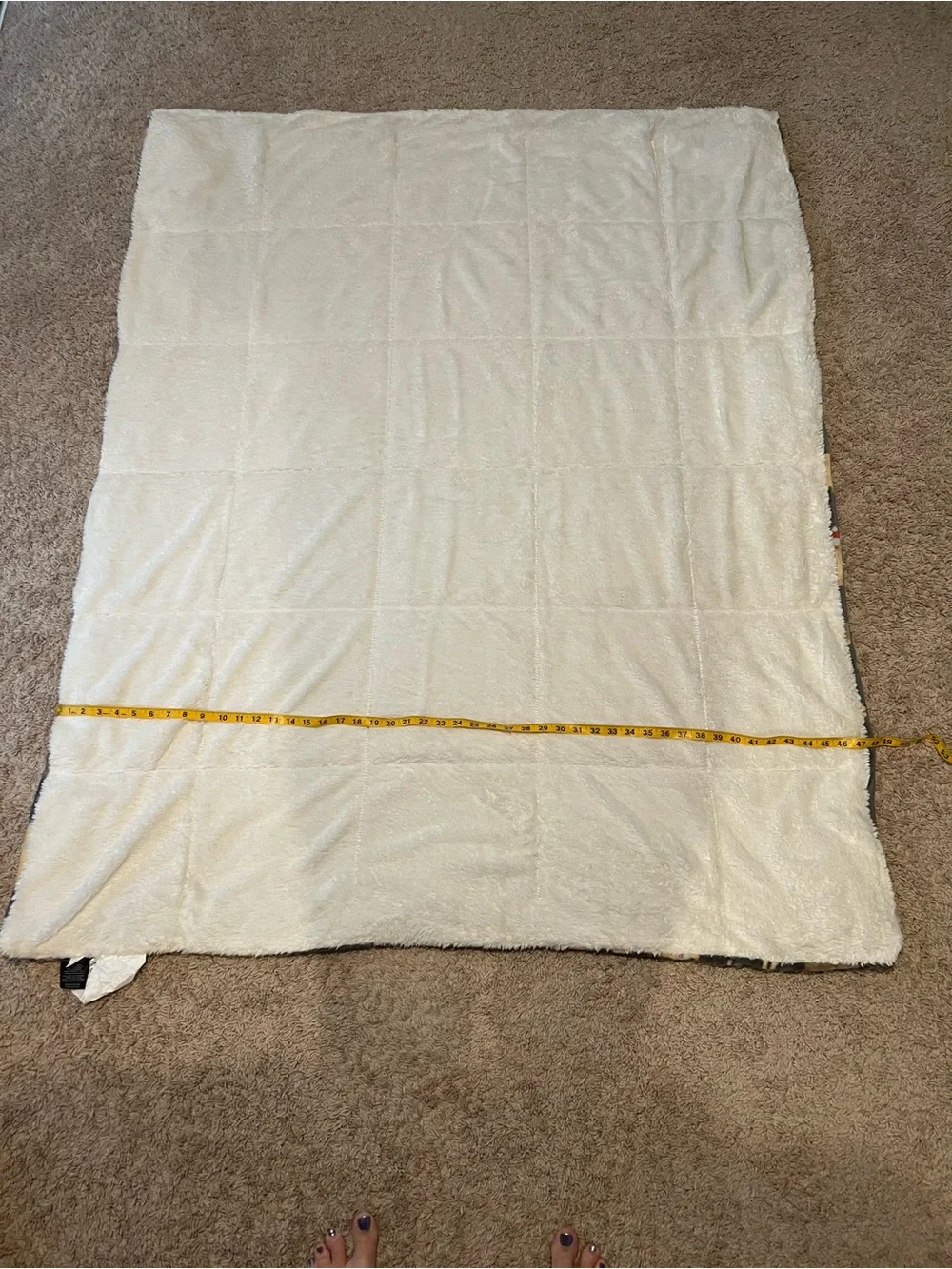 Plush Dog-Print Pet Blanket in Gray and White